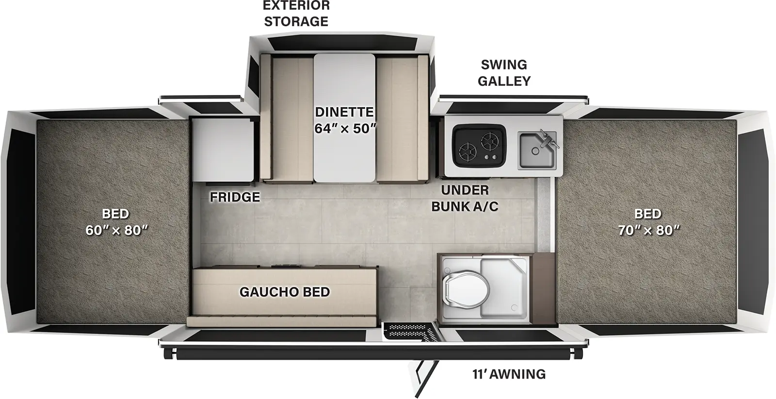 Flagstaff Tent 238MT Floorplan